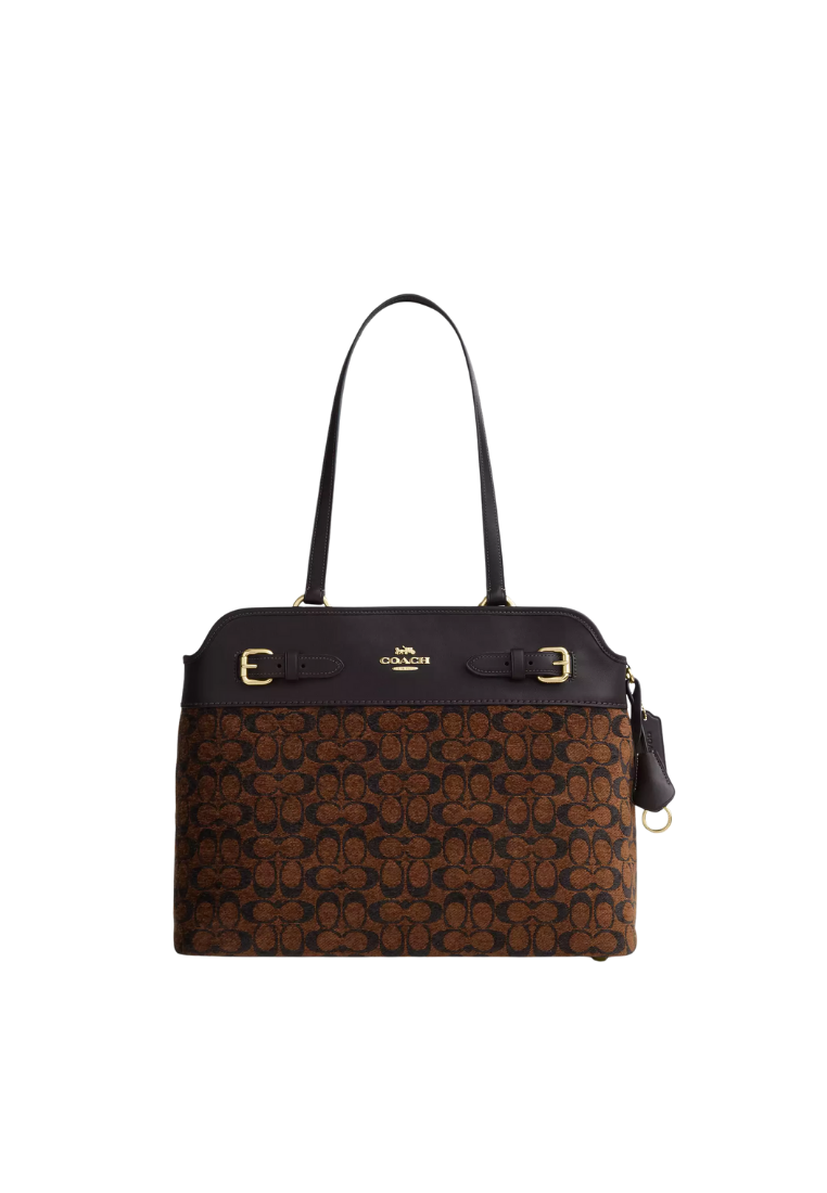 ( PREORDER ) Coach Easton In Signature Chenille Tote Bag In Gold CCZ08