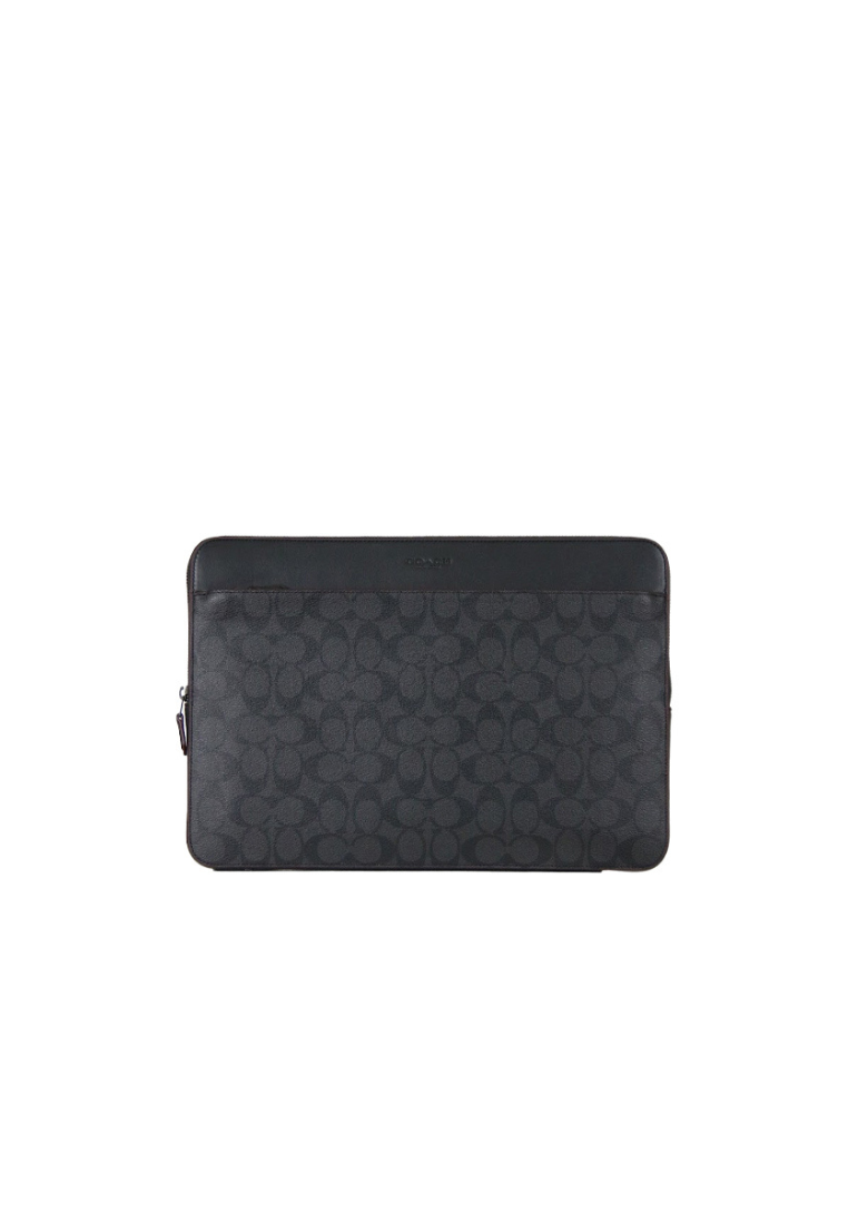 Coach Laptop Bag In Black Oxblood 66552