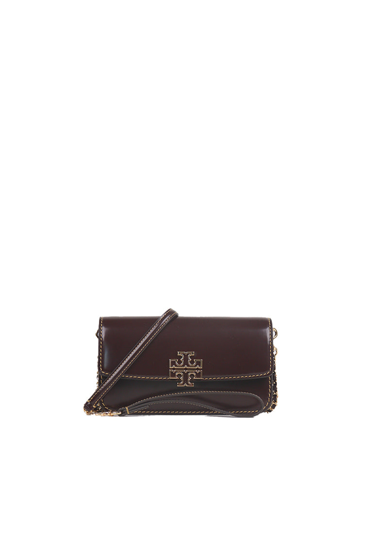 Tory Burch Britten Chain Wallet Crossbody Bag In Tempranillo 141071