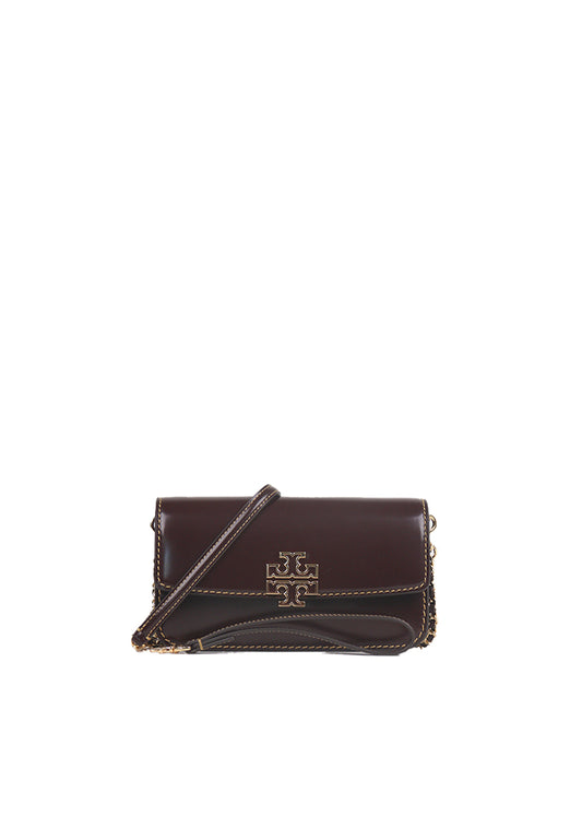 Tory Burch Britten Chain Wallet Crossbody Bag In Tempranillo 141071
