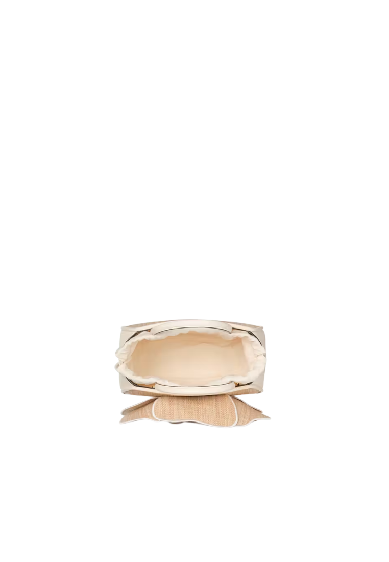 ( PREORDER ) Kate Spade Flora Rose Straw Crossbody Bag In Natural KK969