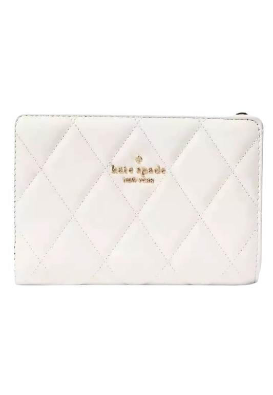 Kate Spade Carey Medium Compact Wallet In Parchment KG424