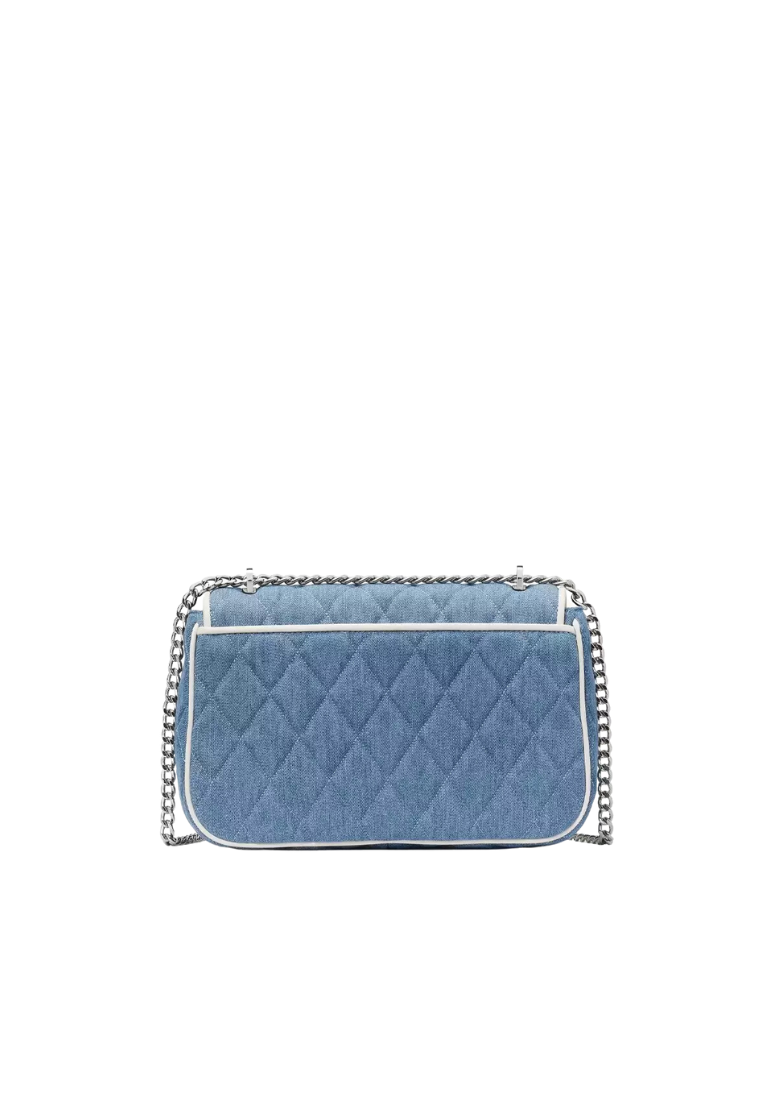 Kate Spade Carey Denim Medium Flap Shoulder Bag In Blue Multi KG561