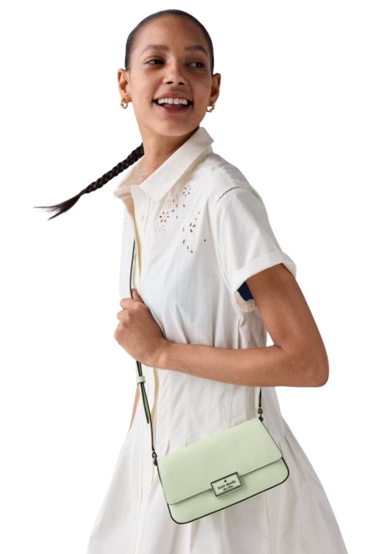 Kate Spade Reegan Mini Flap Crossbody Bag In Lime Frosting KM532