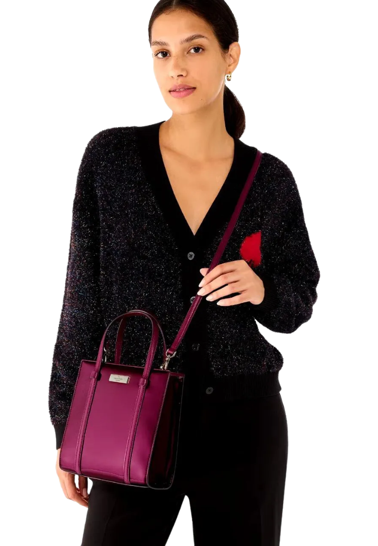 Kate Spade Kenzie Patent Mini Tote Bag In Dark Raspberry KI956