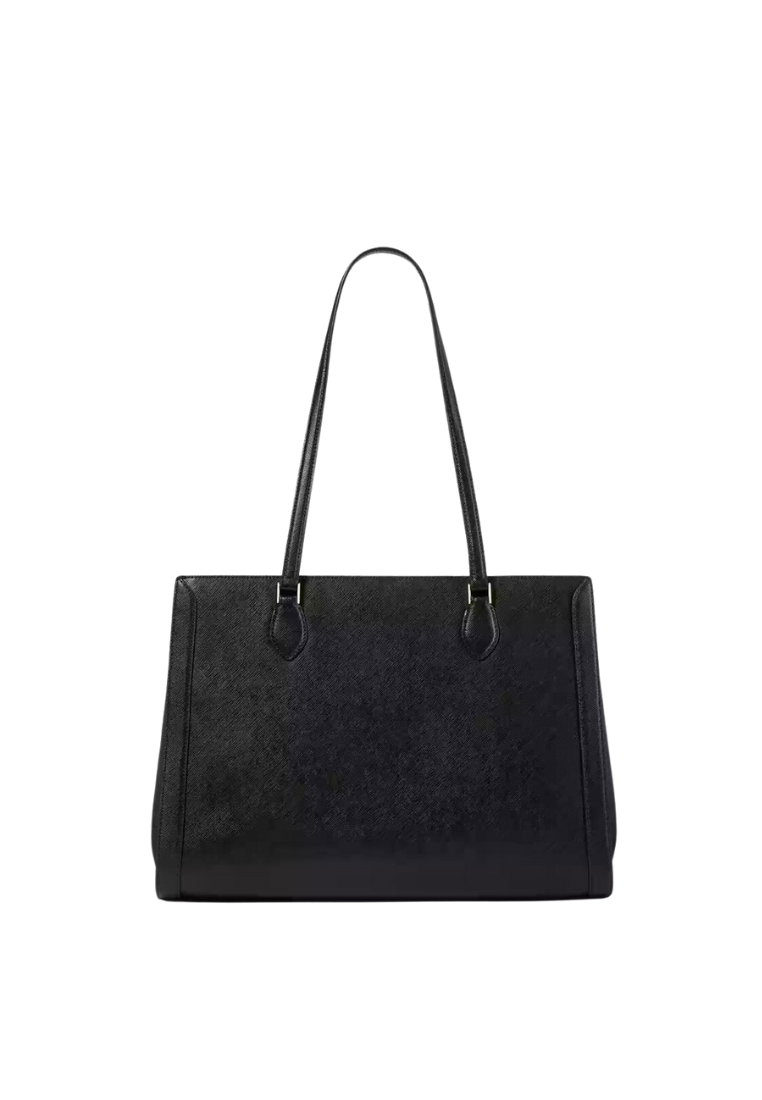 Kate Spade Madison Colorblock Saffiano Leather East West Tote Bag In Black KC434