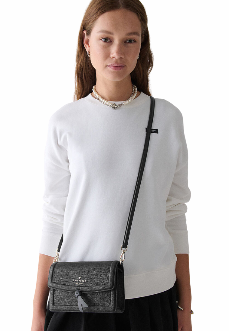 Kate Spade Knott Mini Flap Crossbody Bag In Black KM611