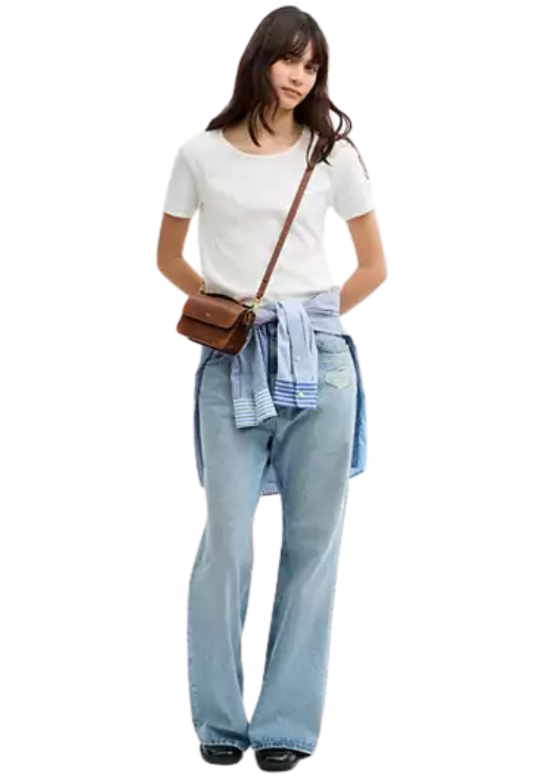 ( PREORDER ) Coach New York Elora Top Handle In Loved Leather Crossbody Bag In Brass Brown CER62