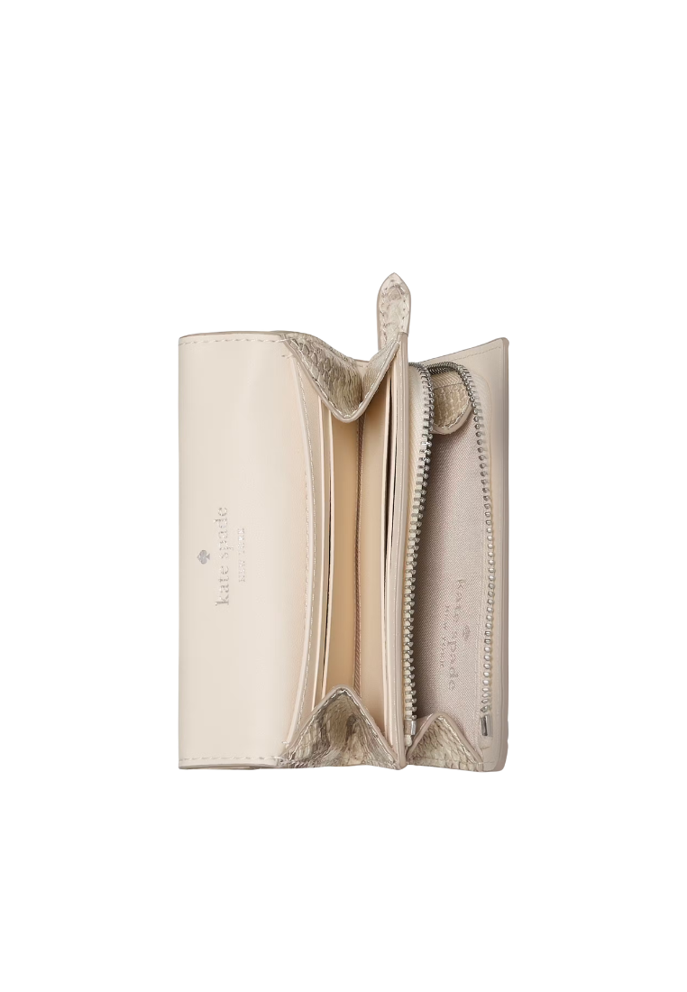 Kate Spade Snake Small L-zip Flap Wallet In Natural Multi KO512