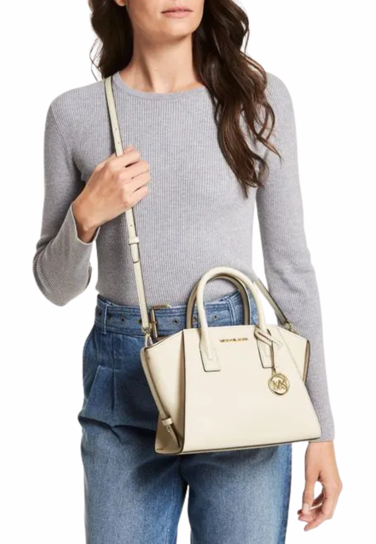 Michael Kors Avril Small Satchel Bag In Light Cream 35F4G4VS1L