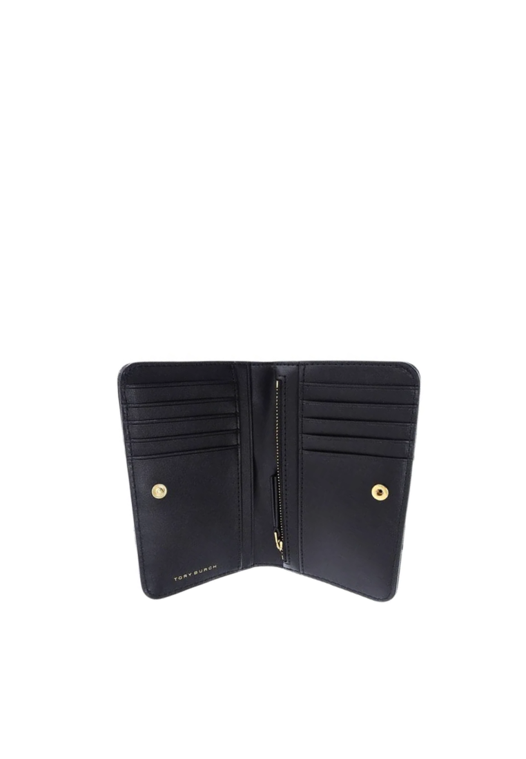 Tory Burch Willa Leather Medium Wallet In Black 150077