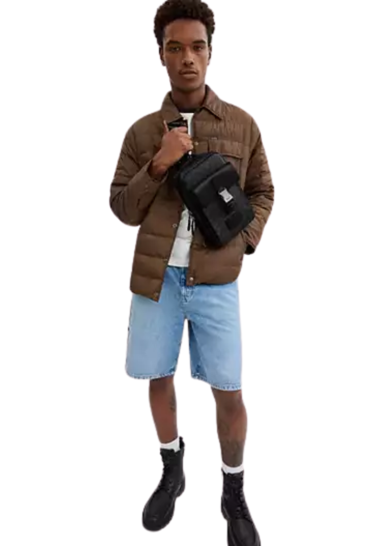 Coach Track Pack In Signature Canvas Crossbody Bag In Charcoal Black CX880