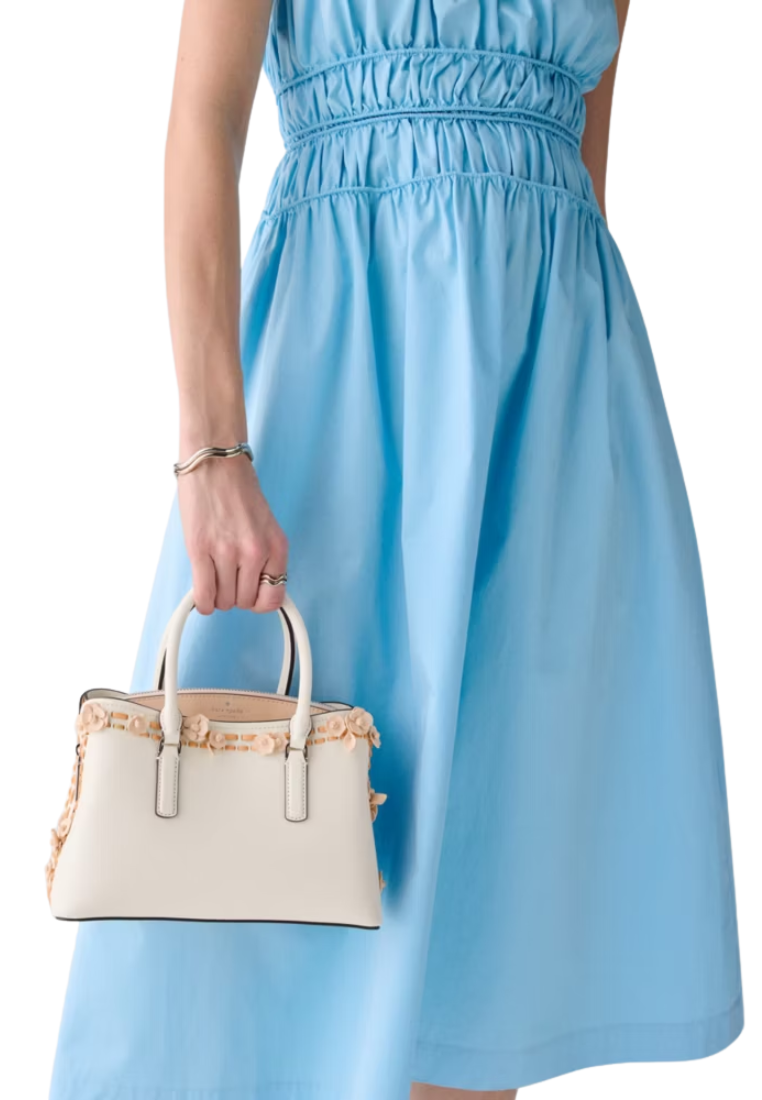 Kate Spade Thompson Satchel Bag Street Floral Small In Fresh Peach KO501