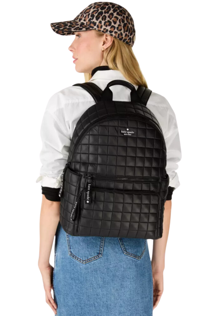 Kate Spade Camden Quilted Large Backpack In Black KH404