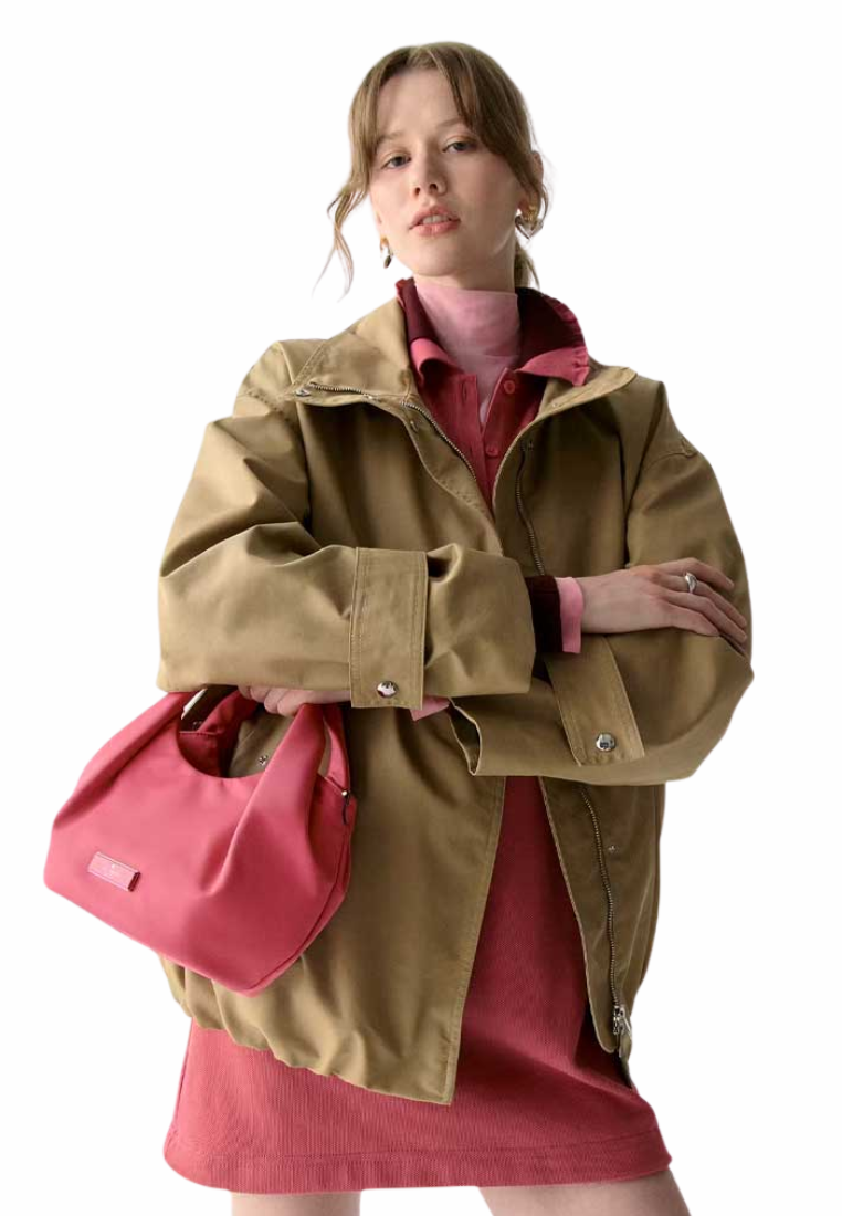 Kate Spade Carter Nylon Small Pleated Crossbody Bag In Rose Oil KL965