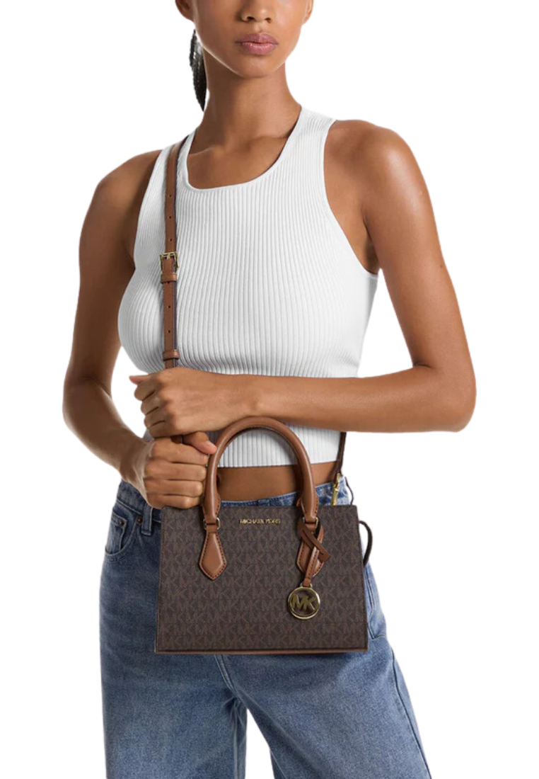 Michael Kors Sheila Small Satchel Bag In Brown 35S3G6HS5B