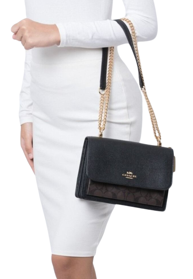 Coach Signature Klare Crossbody 91019 In Brown Black