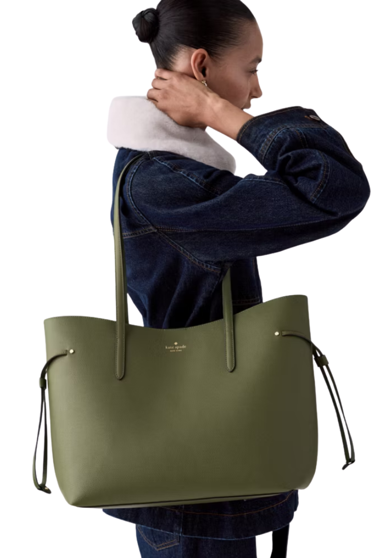 ( PREORDER ) Kate Spade Cleo Tote Bag In Enchanted Green KP274