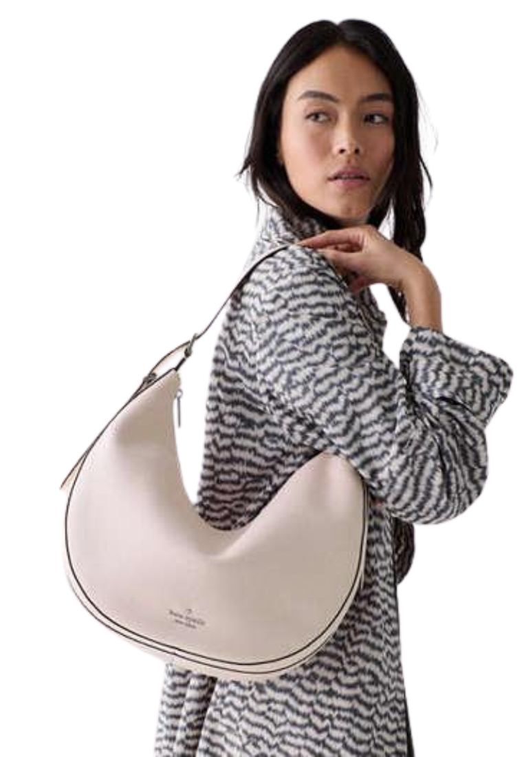 Kate Spade Nova Large Crescent Shoulder Bag In Powdered Sugar KM686