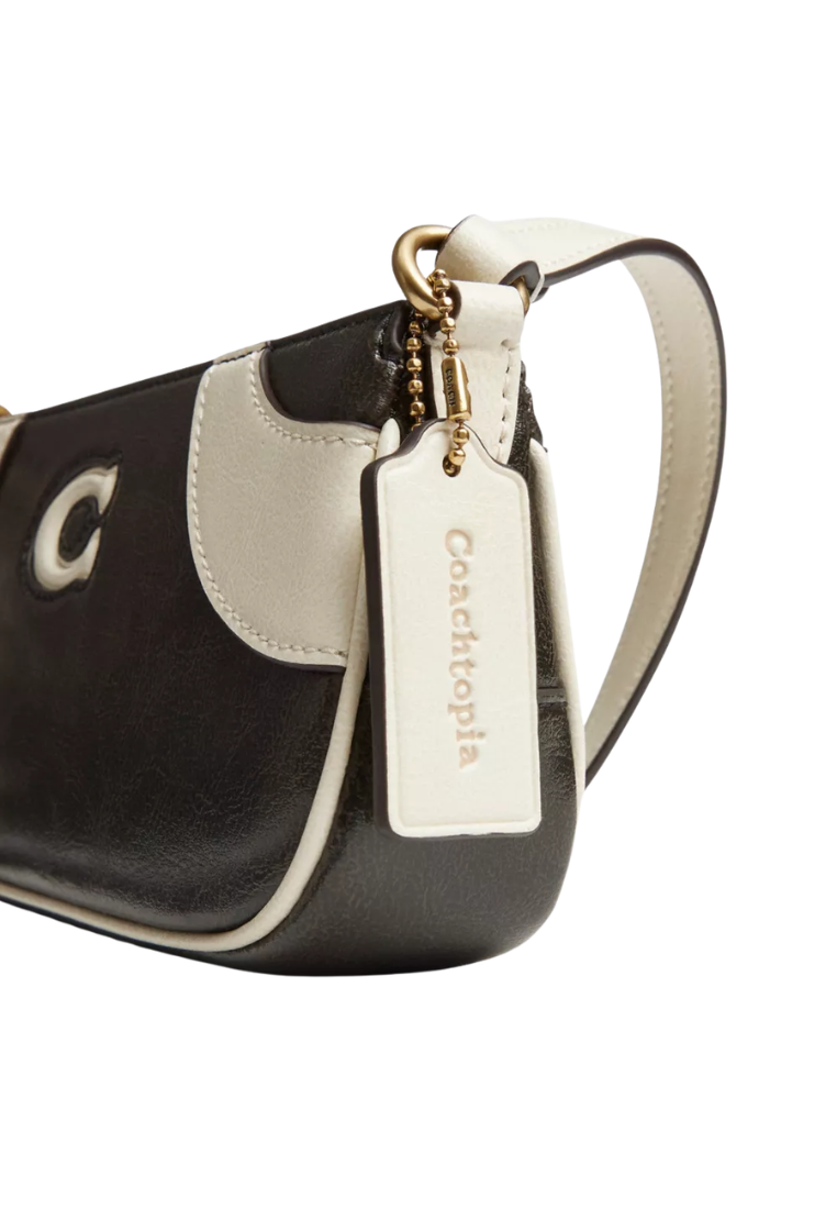 Coach Bowling Small Shoulder Bag In Black White CFB01