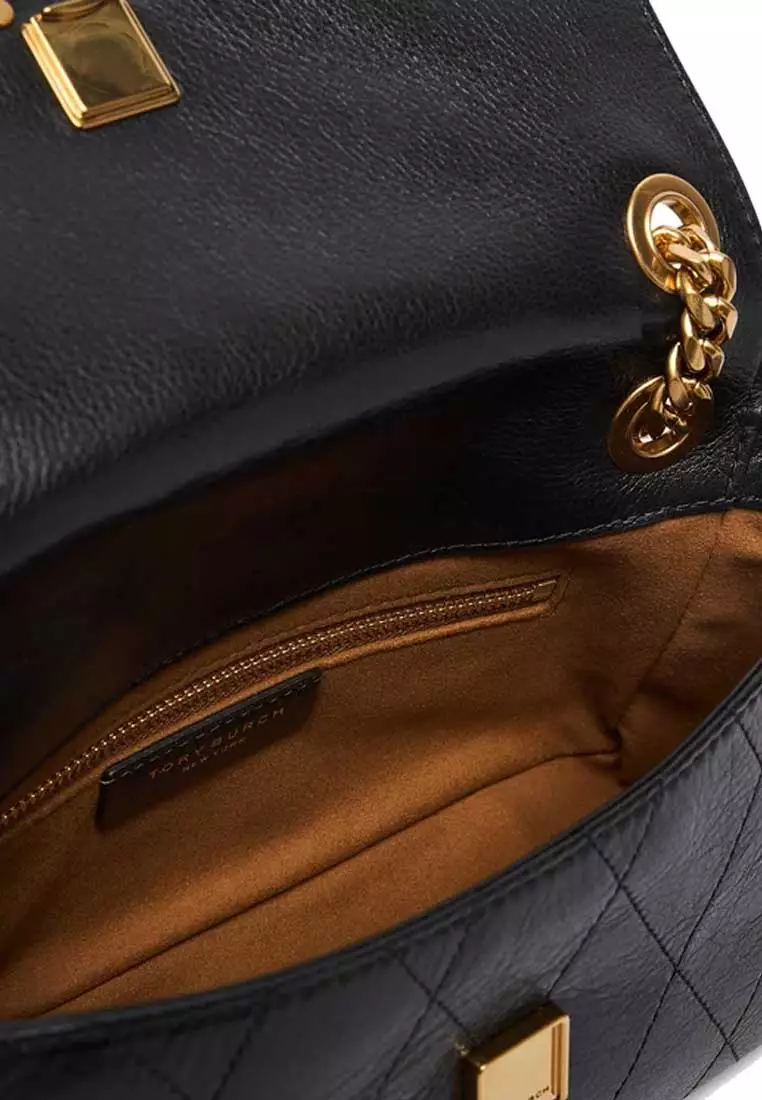 ( PREORDER ) Tory Burch Small Charlie Quilted Shoulder Bag In Black 185829