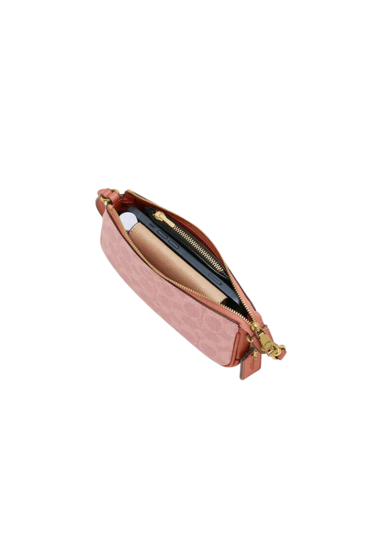 Coach Plaza Bag 18 Shoulder Bag In Signature Canvas In Melon Pink CCD38