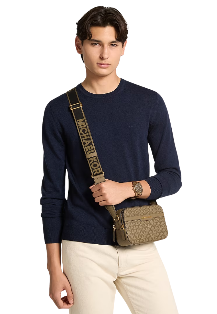 ( PREORDER ) Michael Kors Hudson Signature Logo Camera Crossbody Bag In Loden 33F6GHDC2B