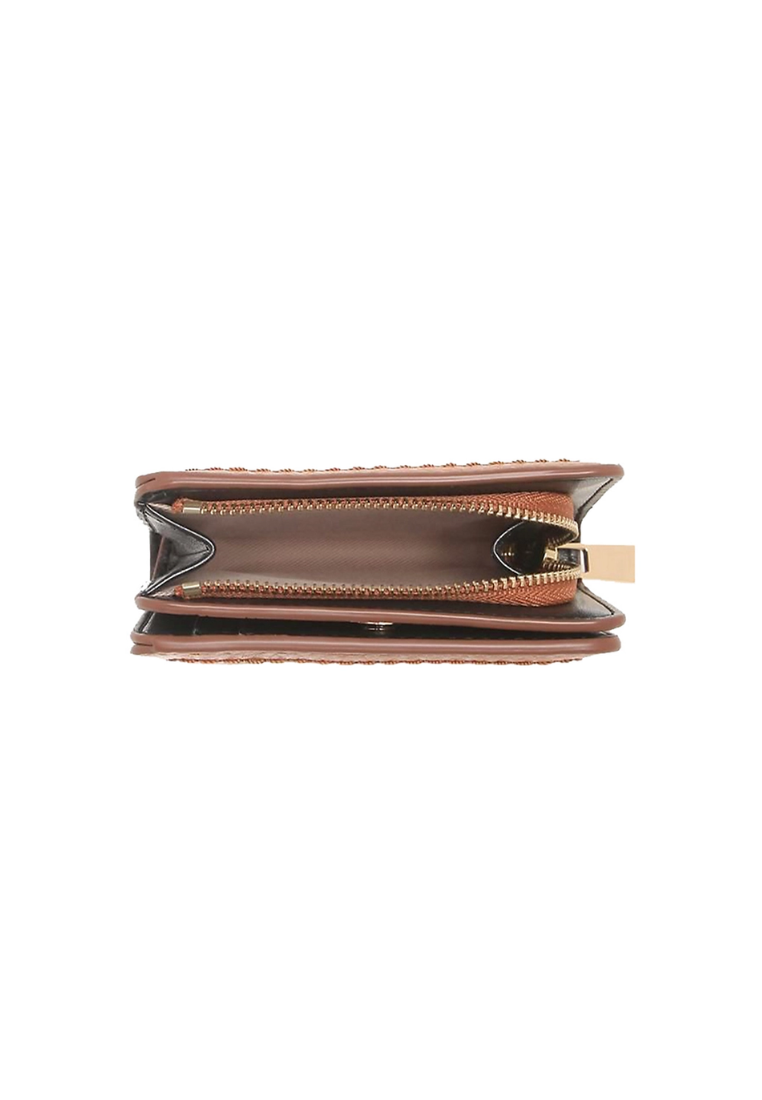 Marc Jacobs Groove Mini Wallet Compact In Smoked Almond S101L01SP21