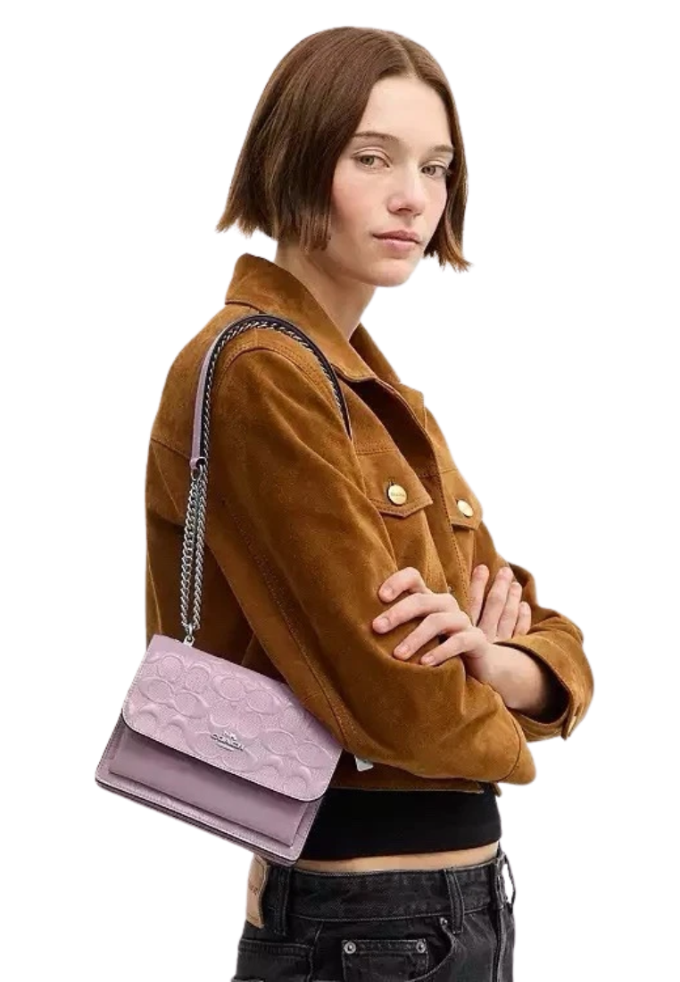Coach Mini Klare Crossbody Bag In Signature Leather In Light Violet CDB11