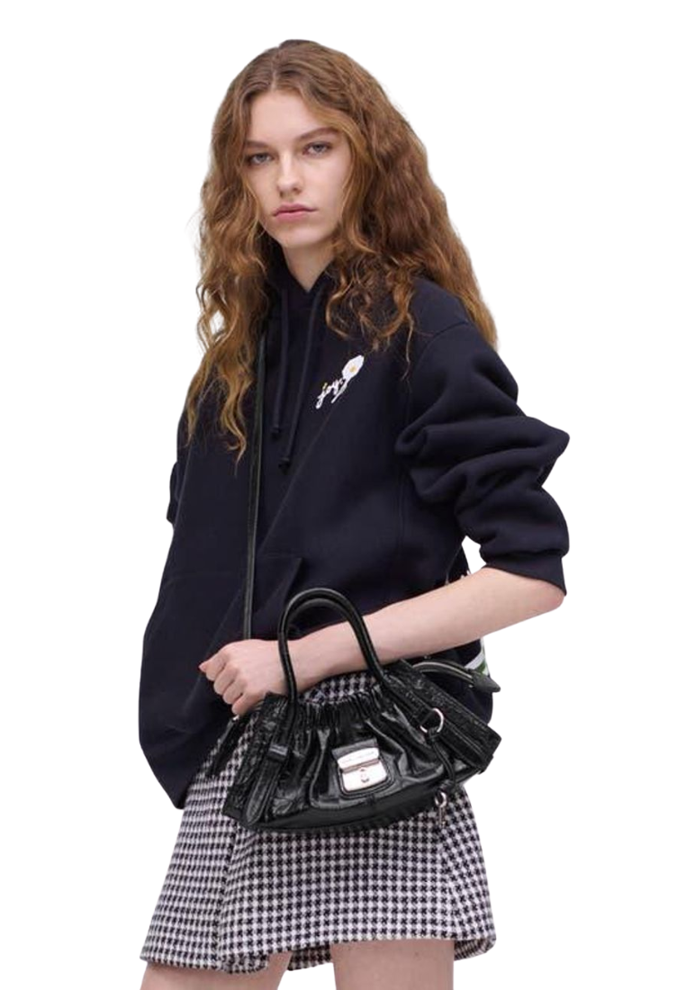 Marc Jacobs The Croc Satchel Bag Cristina Small In Black 2R5HSC037H01