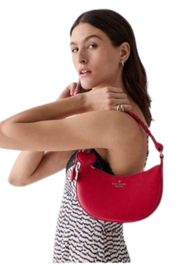 Kate Spade Nova Braided Strap Shoulder Bag In Cherry Rouge KN610