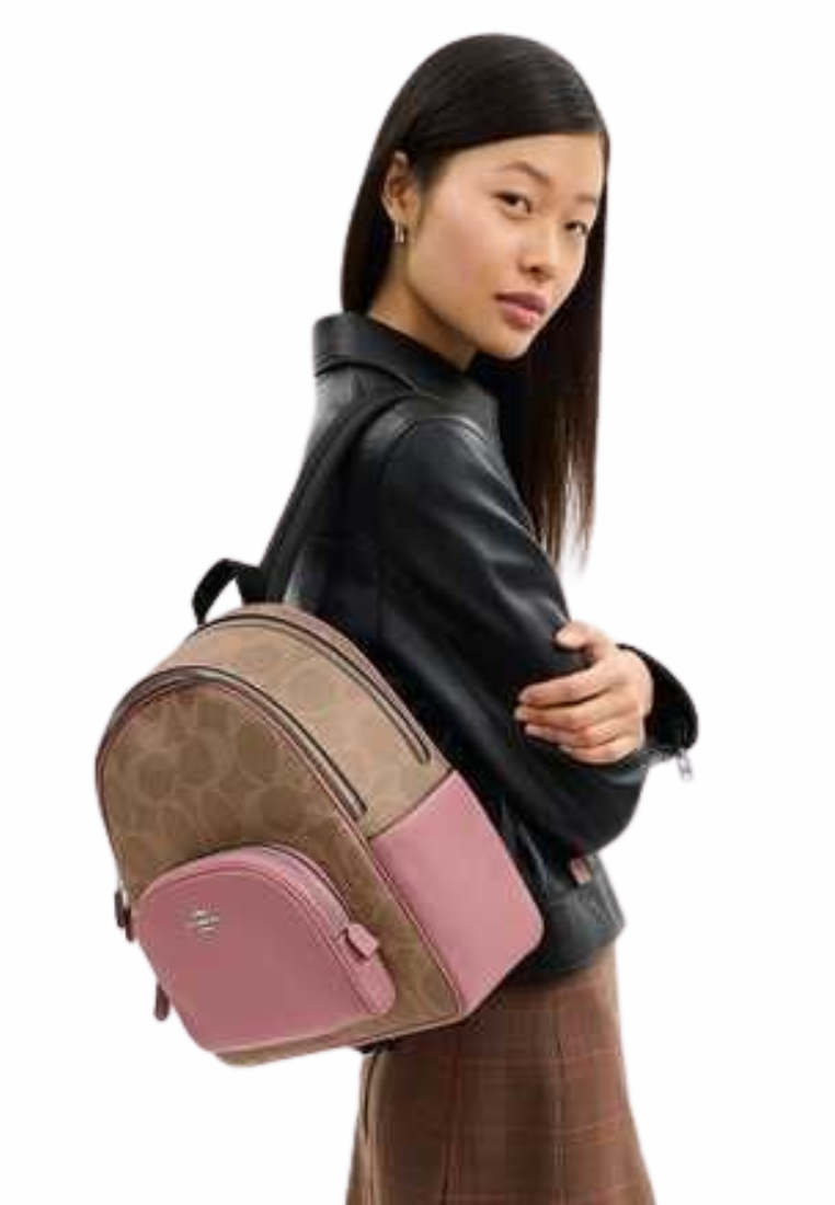 Coach Court Backpack Backpack In Tan Dusty Pink CCK72