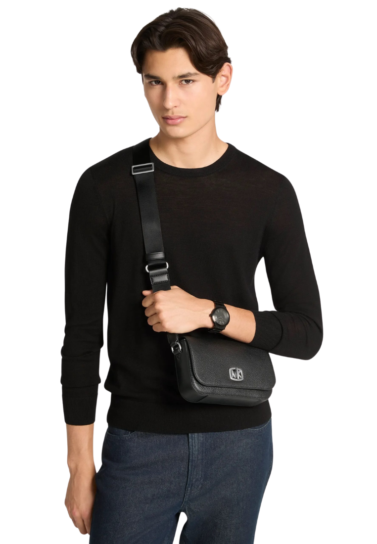 ( PREORDER ) Michael Kors Bryant Small Leather Crossbody Bag In Black 33F6TYTC1L