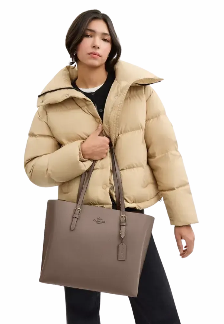 Coach Mollie Tote Bag In Dark Stone CV968