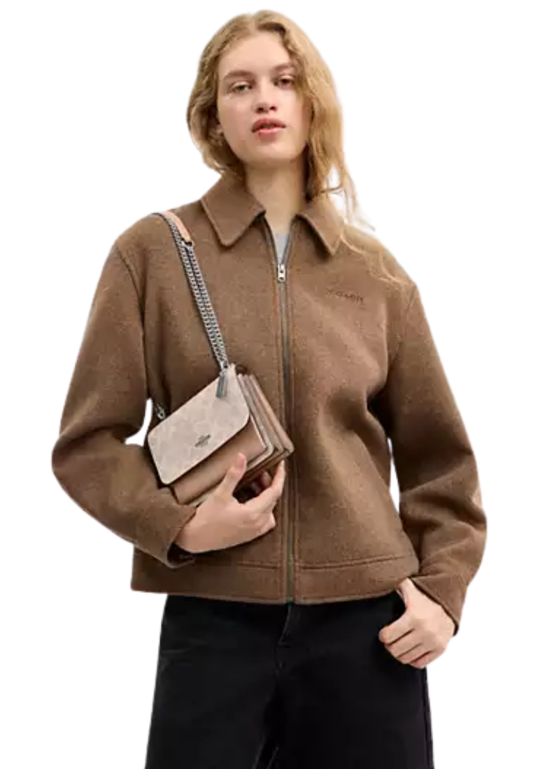 Coach Mini Klare Crossbody Bag In Signature Canvas In Sand Taupe CW206