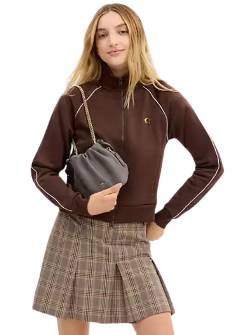 Coach Faye Mini Drawstring Crossbody Bag With Quilting In Gold Slate CDB69