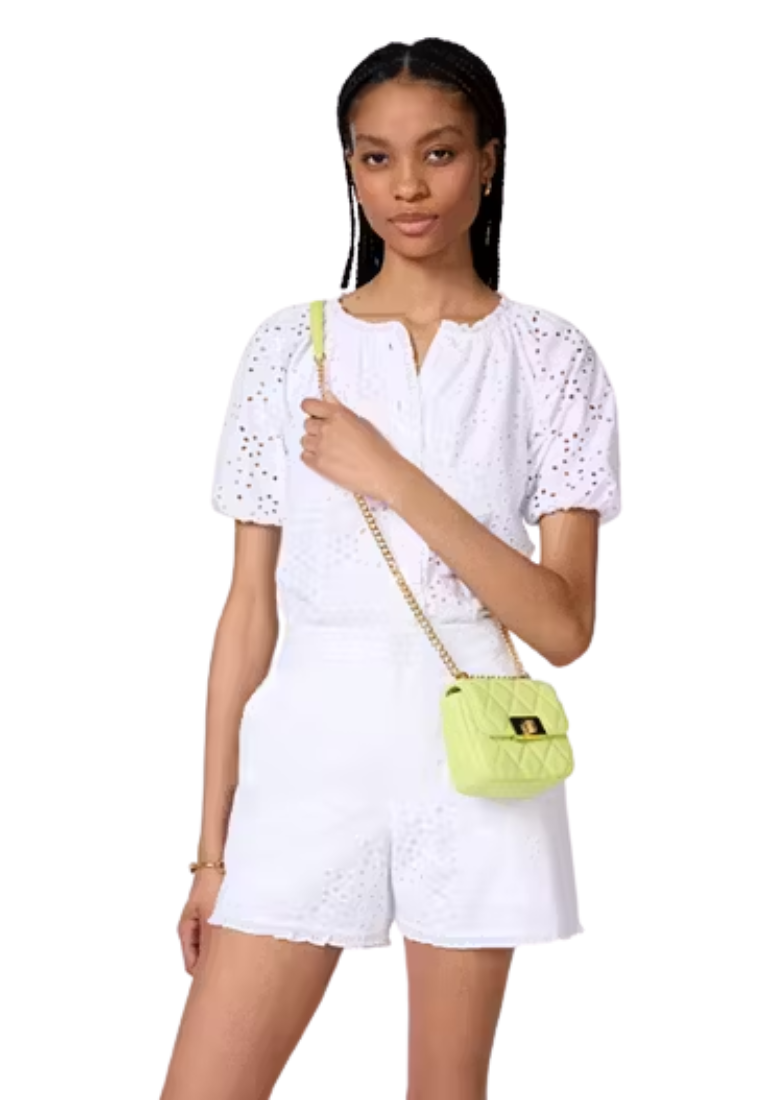 Kate Spade Carey Quilted Micro Flap Crossbody Bag In Lime Slushy KJ956