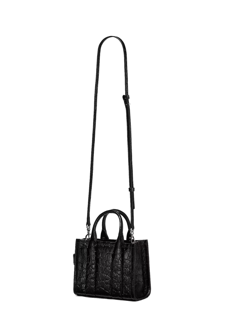 Marc Jacobs The Croc Embossed Crossbody In Black H089L01RE22