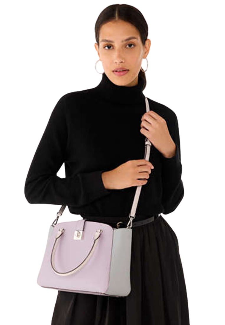 Kate Spade Phoebe Colorblock Medium Satchel Bag In Violet Mist KG747