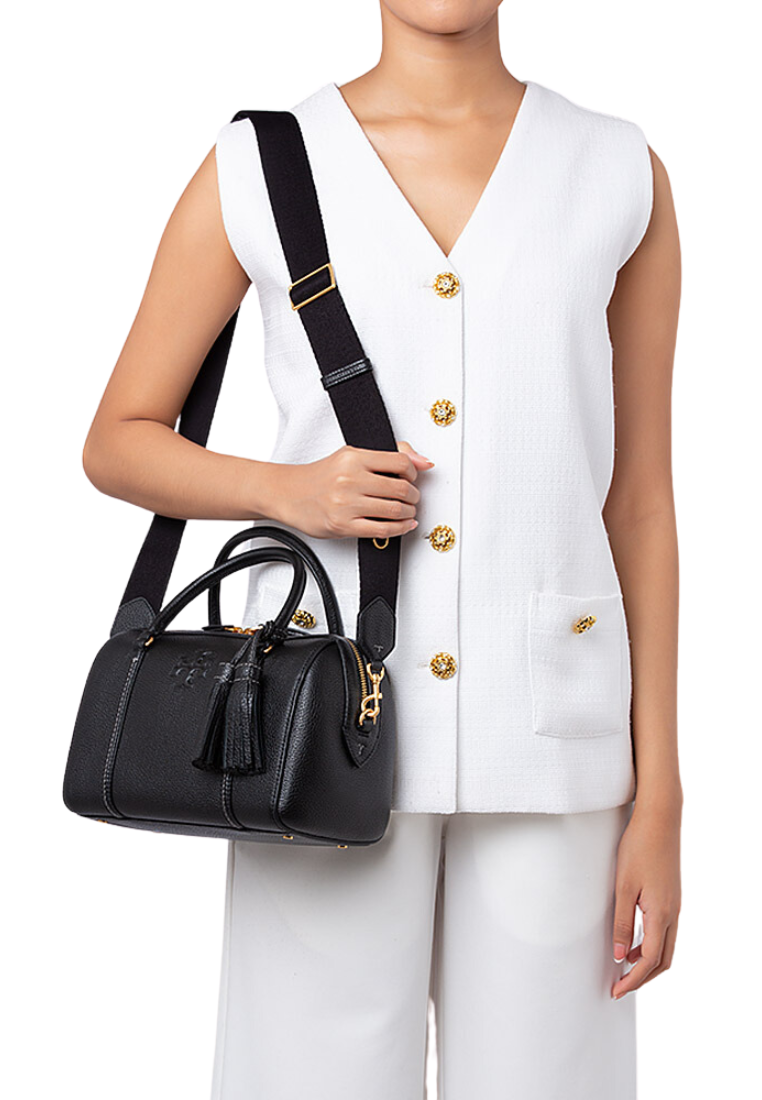 Tory Burch Thea Satchel Small In Black 141955