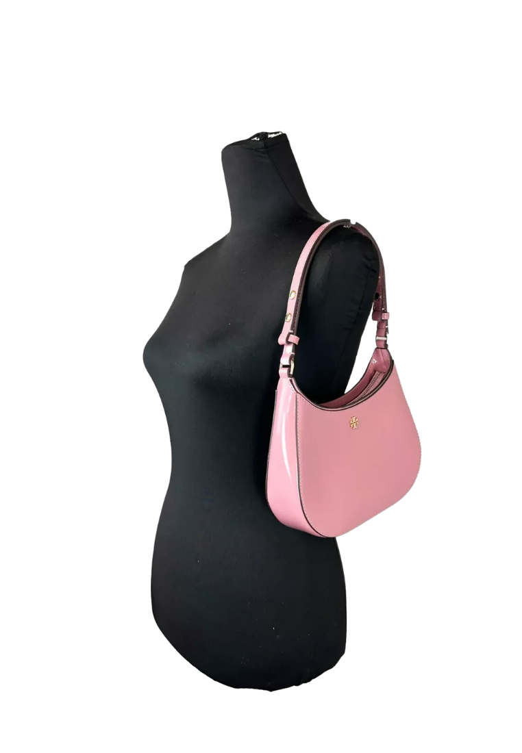 Tory Burch Emerson Patent Shoulder Bag In Pink Ginger 147940