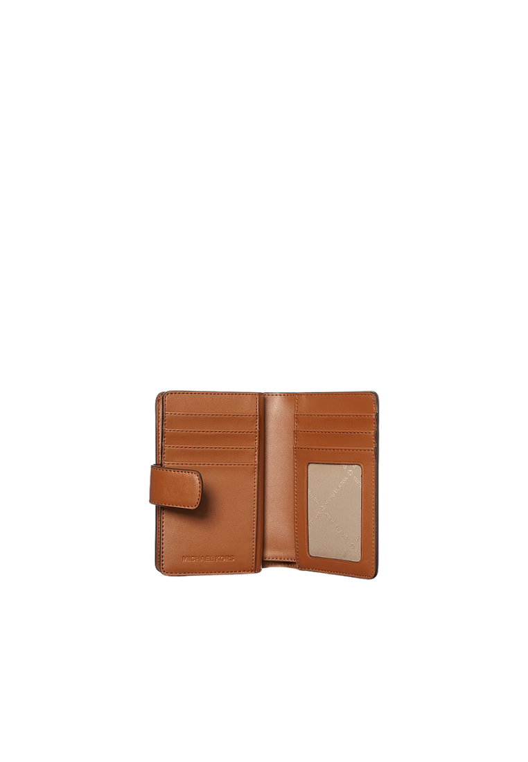 ( PREORDER ) Michael Kors Medium Signature Logo Wallet In Vanilla 35F8GTVF2B