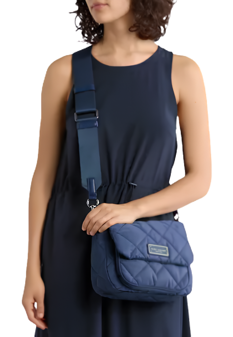 Marc Jacobs Quilted Nylon Flap Crossbody Bag In Azure Blue 4F5HMS018H02