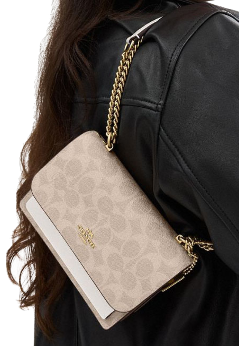 Coach Mini Klare Crossbody Bag Signature Canvas In Sand Chalk CW206