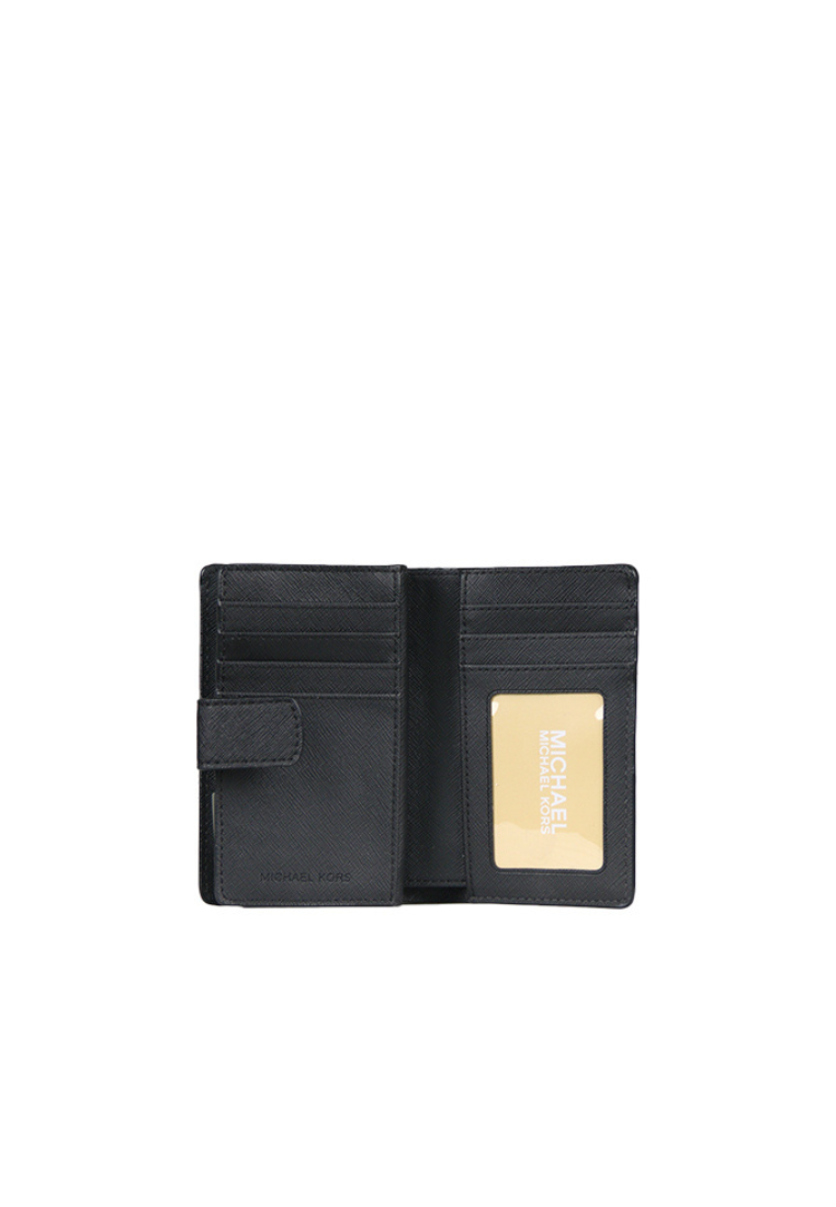 Michael Kors Bifold Medium Wallet Zip Coin In Black 35R4STVF6L