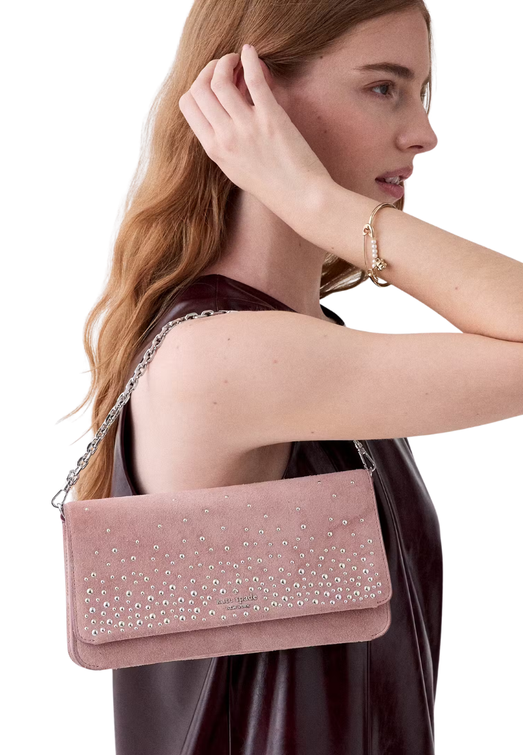 Kate Spade Ivy Studded Crossbody Bag In Dusk Rose KP316