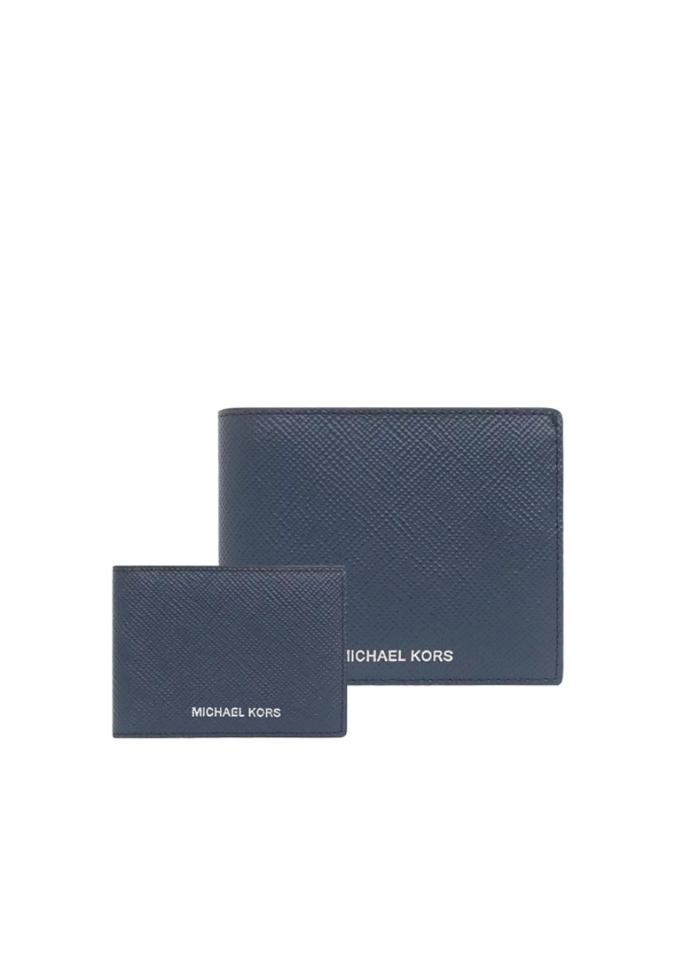 Michael Kors Harrison Billfold Wallet with Passcase In Navy 36U9LHRF6L