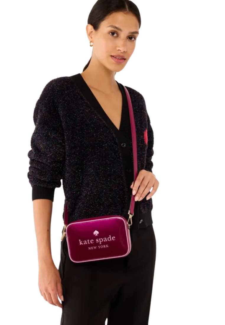 Kate Spade Oh Snap Crossbody Mini Camera Bag In Dark Raspberry KJ054