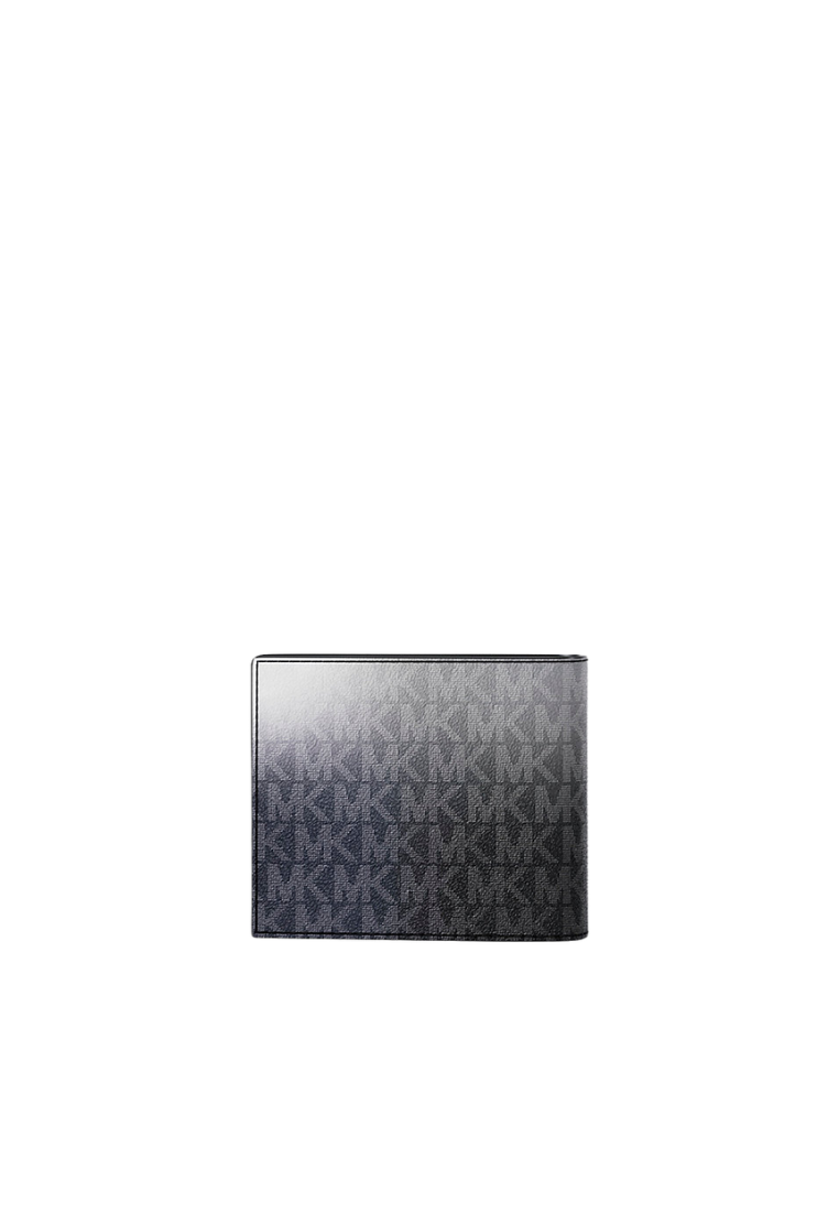 Michael Kors Cooper Ombre Signature Logo Billfold Wallet With Passcase In Black Noir Multi 36R6LCOF2O