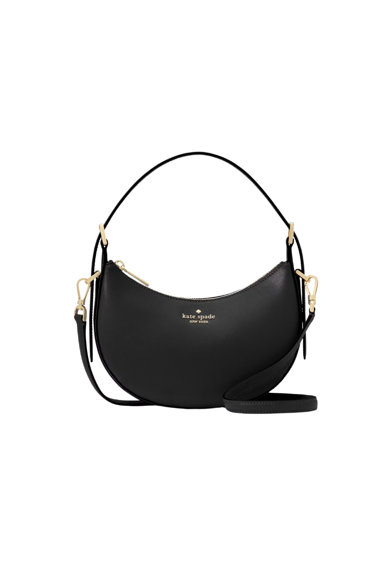 ( AS IS ) Kate Spade Madison Crescent Shoulder Bag In Black KK949
